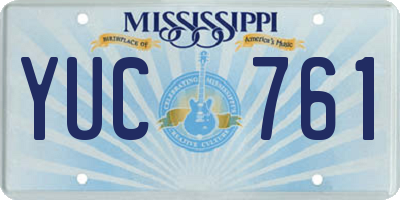 MS license plate YUC761