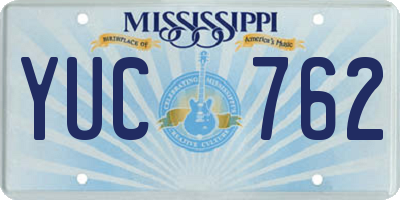 MS license plate YUC762