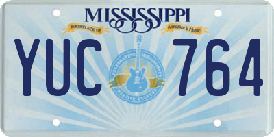 MS license plate YUC764