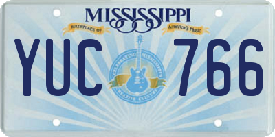 MS license plate YUC766