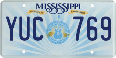 MS license plate YUC769