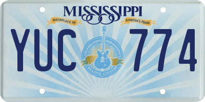 MS license plate YUC774