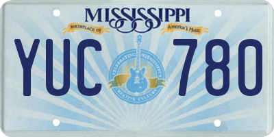 MS license plate YUC780