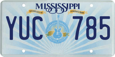 MS license plate YUC785