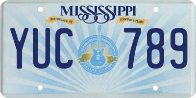 MS license plate YUC789