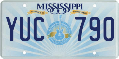 MS license plate YUC790