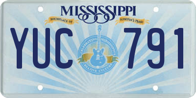 MS license plate YUC791