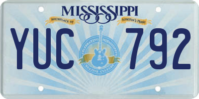 MS license plate YUC792