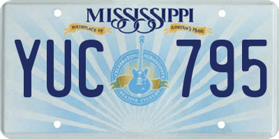 MS license plate YUC795