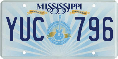 MS license plate YUC796