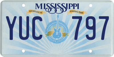 MS license plate YUC797