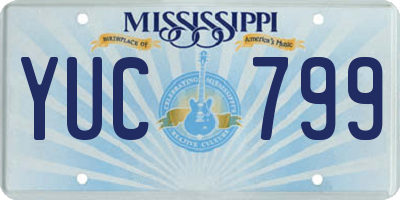 MS license plate YUC799
