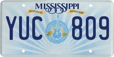 MS license plate YUC809