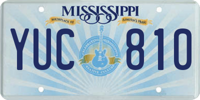 MS license plate YUC810