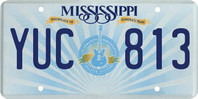 MS license plate YUC813