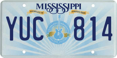 MS license plate YUC814