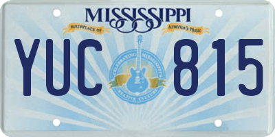 MS license plate YUC815