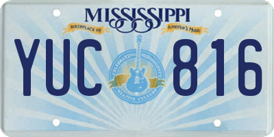 MS license plate YUC816