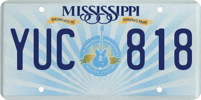 MS license plate YUC818