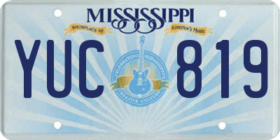 MS license plate YUC819
