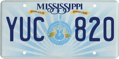 MS license plate YUC820