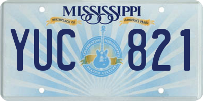 MS license plate YUC821