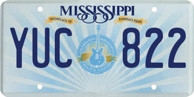 MS license plate YUC822