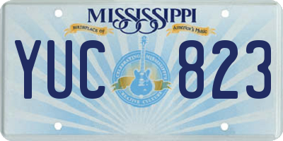 MS license plate YUC823