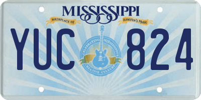 MS license plate YUC824