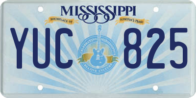 MS license plate YUC825