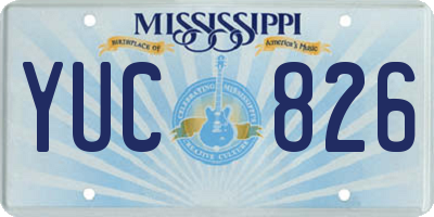 MS license plate YUC826