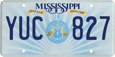 MS license plate YUC827