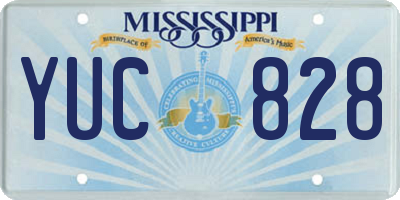 MS license plate YUC828
