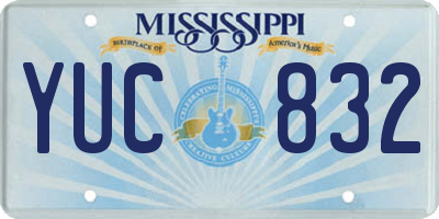MS license plate YUC832