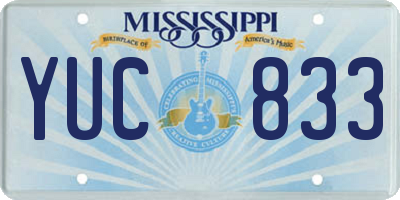 MS license plate YUC833