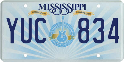 MS license plate YUC834
