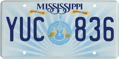 MS license plate YUC836