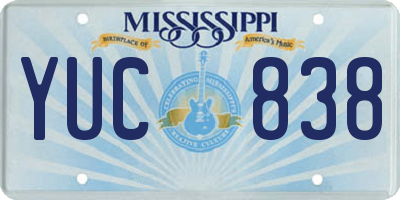 MS license plate YUC838