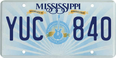 MS license plate YUC840