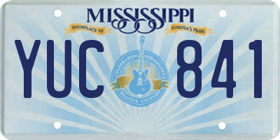MS license plate YUC841