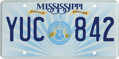 MS license plate YUC842