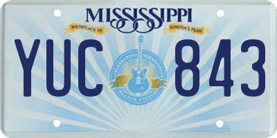 MS license plate YUC843