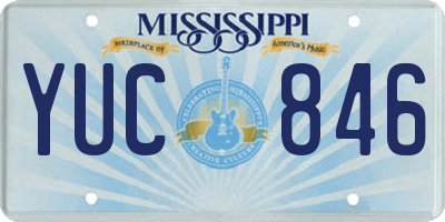 MS license plate YUC846