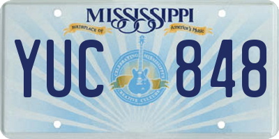 MS license plate YUC848