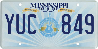 MS license plate YUC849