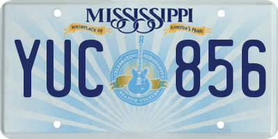 MS license plate YUC856