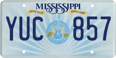 MS license plate YUC857