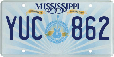 MS license plate YUC862