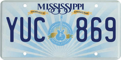 MS license plate YUC869