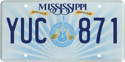 MS license plate YUC871